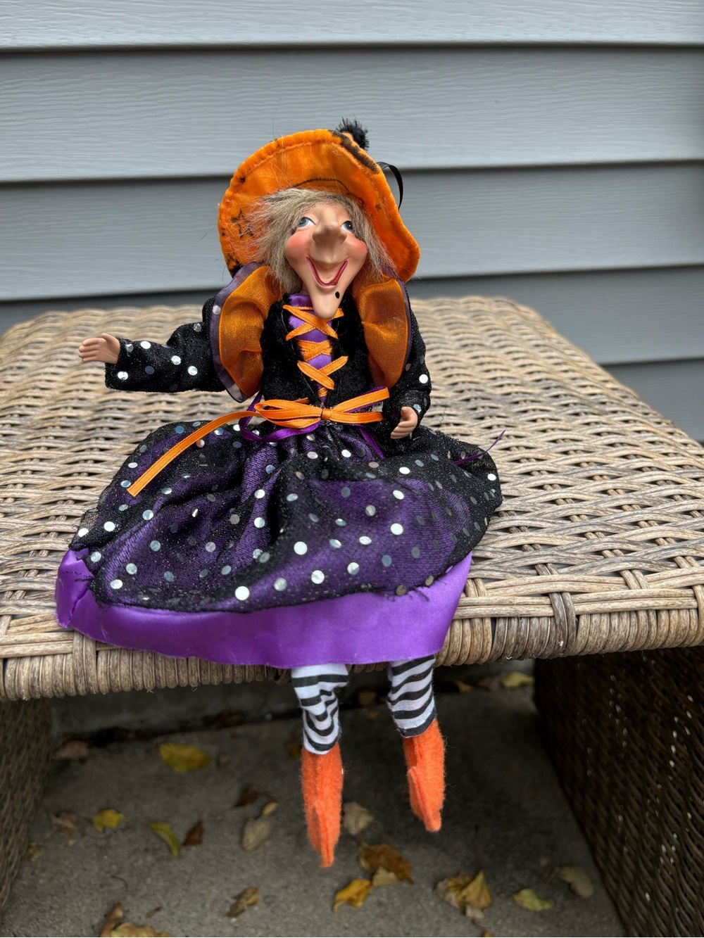 RAZ 15" Halloween Sitting Witch Shelf Sitter Doll